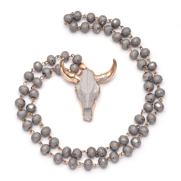pendant necklaces vintage viking necklace brave skull and bull head for men women party jewelry frosted stone beads, Silver
pendant necklaces vintage viking necklace brave skull and bull head for men women party jewelry frosted stone beads, Silver