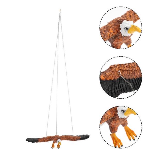wallpapers 1pc lifelike resin bald eagle garden pendant household decorative decor
