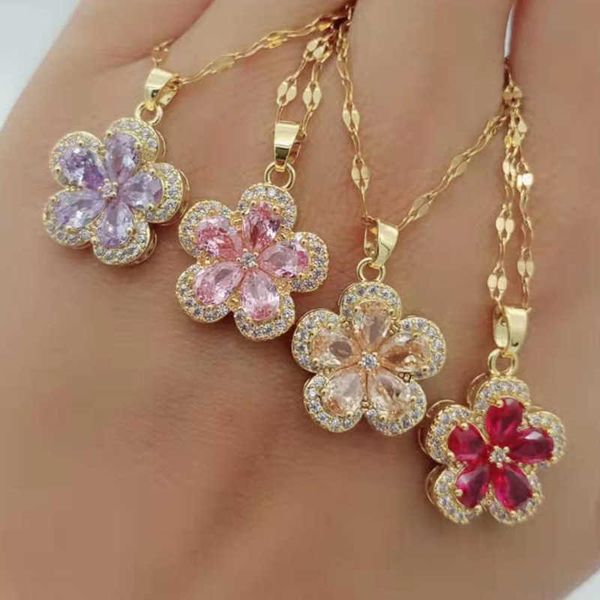 new pm blossom titanium steel necklace women's net red same fashion trend simple clavicle chain national style, Silver
new pm blossom titanium steel necklace women's net red same fashion trend simple clavicle chain national style, Silver