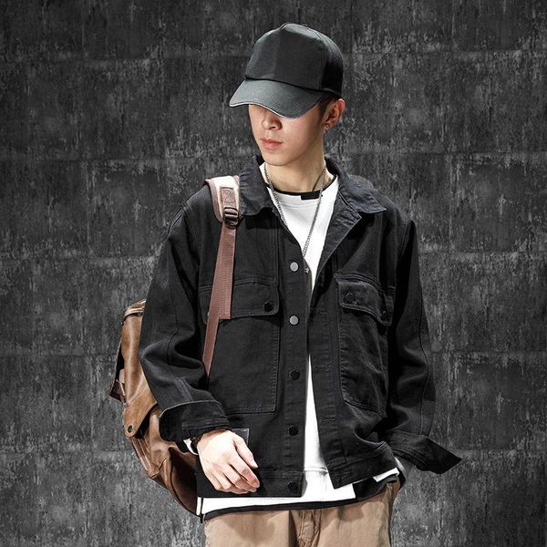 men's jackets spring autumn cotton streetwear all-match denim jacket male casual fashion outdoor lapel outer clothes men, Black;brown
men's jackets spring autumn cotton streetwear all-match denim jacket male casual fashion outdoor lapel outer clothes men, Black;brown