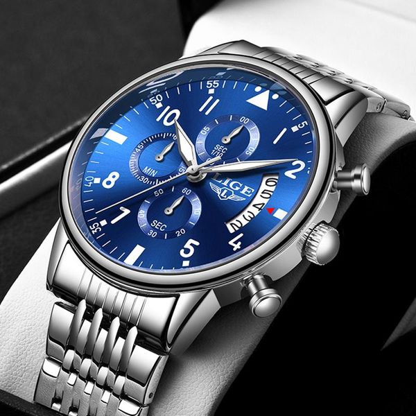 wristwatches relogio masculino lige 2021 watches fashion quartz clock brand analog military watch men sport army waterproof clock+box, Slivery;brown
wristwatches relogio masculino lige 2021 watches fashion quartz clock brand analog military watch men sport army waterproof clock+box, Slivery;brown