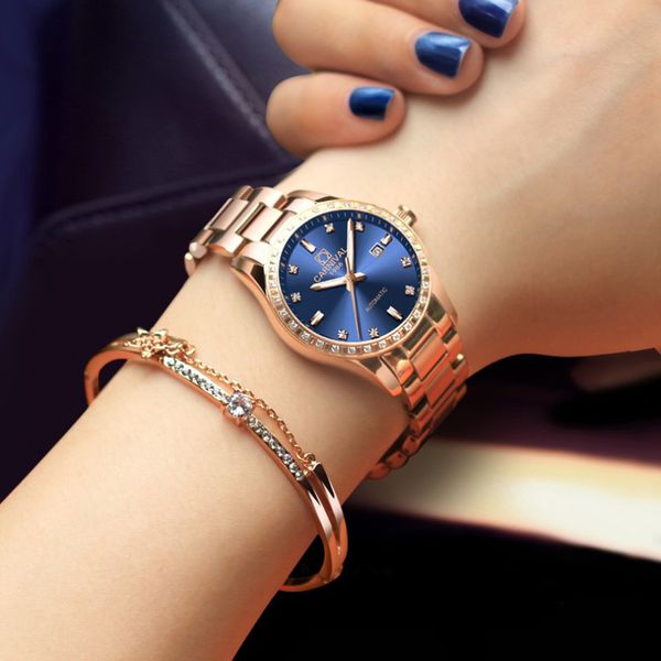 fashion mechanical women's watches simple romantic rose gold polshorlogie lobby relogio feminino reloj muje, Slivery;brown
fashion mechanical women's watches simple romantic rose gold polshorlogie lobby relogio feminino reloj muje, Slivery;brown