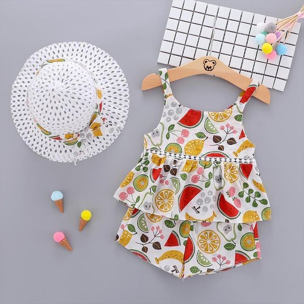 childrens clothes for infant toddler kids baby girl print t shirt shorts hat 3pcs outfits set casual suit, White
childrens clothes for infant toddler kids baby girl print t shirt shorts hat 3pcs outfits set casual suit, White