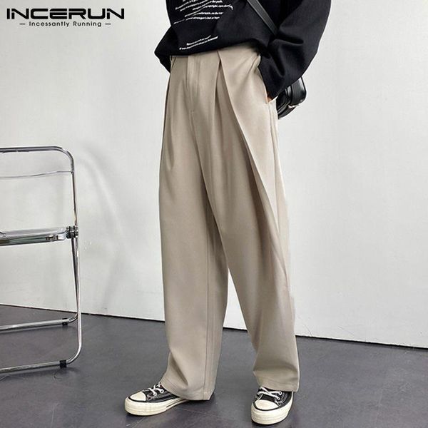 men's pants incerun 2021 korean style men loose suit wide-leg solid color trouser straight casual wear fashion long s-5xl, Black
men's pants incerun 2021 korean style men loose suit wide-leg solid color trouser straight casual wear fashion long s-5xl, Black