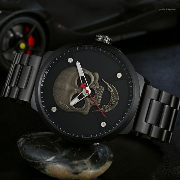 wristwatches wwoor brand full stainless steel men watch sport fashion cool skull male quartz waterproof for relogio masculino, Slivery;brown
wristwatches wwoor brand full stainless steel men watch sport fashion cool skull male quartz waterproof for relogio masculino, Slivery;brown