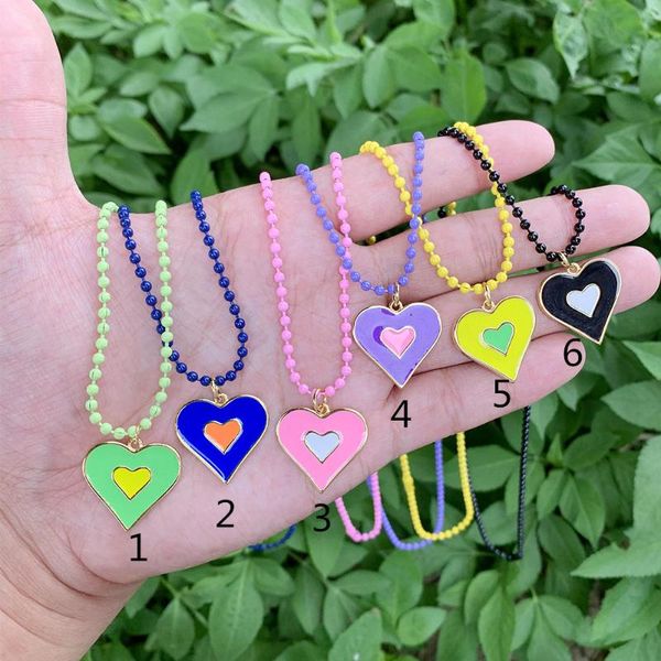 pendant necklaces 2021 fashion spring jewelry gold plated enamel love heart chain necklace ,valentine's day gift for lover mom, Silver
pendant necklaces 2021 fashion spring jewelry gold plated enamel love heart chain necklace ,valentine's day gift for lover mom, Silver