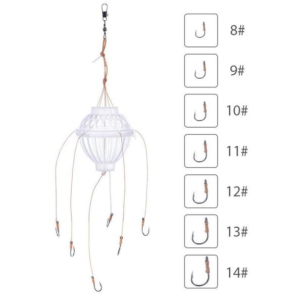 1pcs fishing hooks explosion baits cage sea box hook monsters with six strong carbon steel plastics carp spherical tackle tools
1pcs fishing hooks explosion baits cage sea box hook monsters with six strong carbon steel plastics carp spherical tackle tools