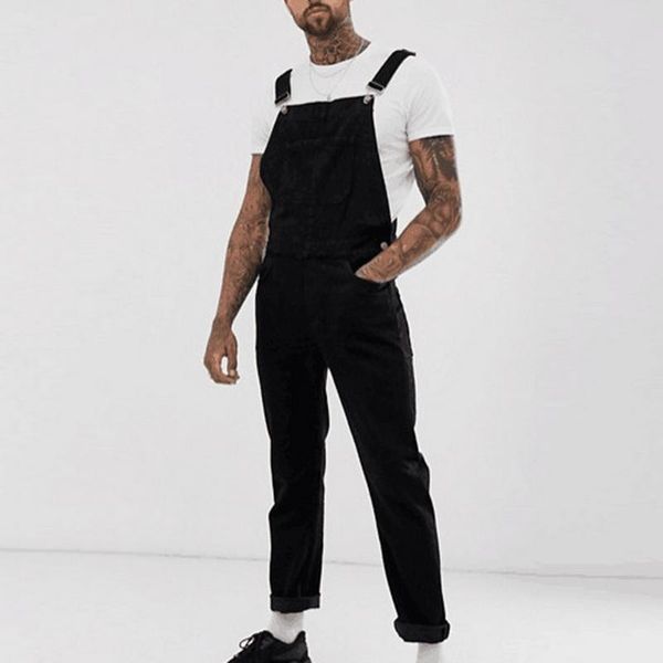 men's pants vogue men sleeveless slim fit jumpsuit ripped jeans hi street distressed denim bib overalls man suspender plus size, Black
men's pants vogue men sleeveless slim fit jumpsuit ripped jeans hi street distressed denim bib overalls man suspender plus size, Black