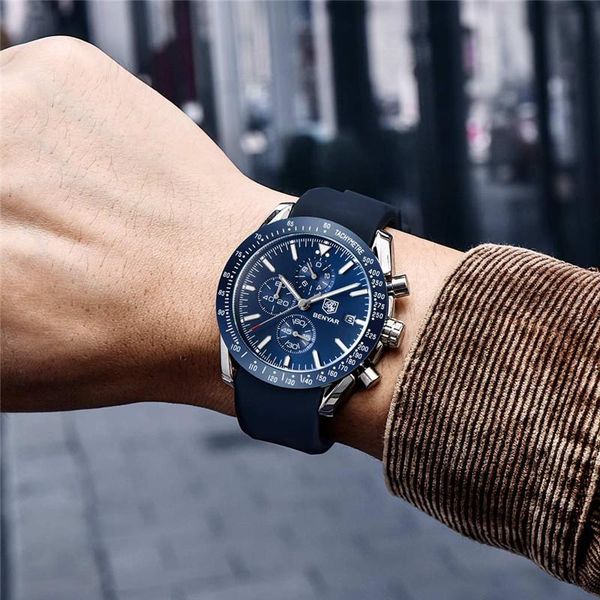wristwatches blue men's quartz watches luxury date men sports watch waterproof wristwatch silicone strap luminous analog, Slivery;brown
wristwatches blue men's quartz watches luxury date men sports watch waterproof wristwatch silicone strap luminous analog, Slivery;brown