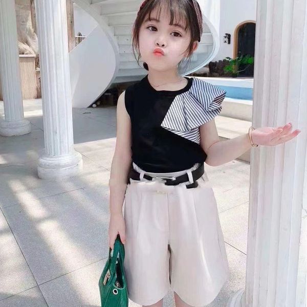summer girls clothing sets 2021 new fashion irregular stitching shorts+ belt baby kids clothes suit children clothing, White
summer girls clothing sets 2021 new fashion irregular stitching shorts+ belt baby kids clothes suit children clothing, White