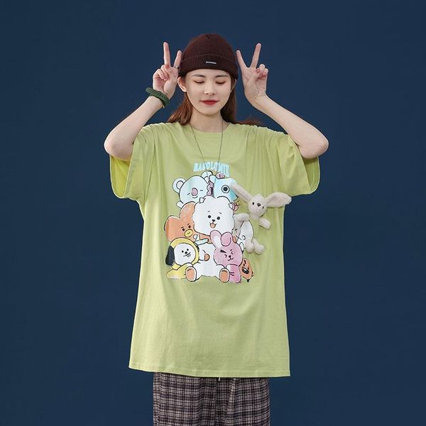 women's t-shirt korean clothing 2021 summer student plus size tee cotton short sleeve harajuku crewneck clothes, White
women's t-shirt korean clothing 2021 summer student plus size tee cotton short sleeve harajuku crewneck clothes, White