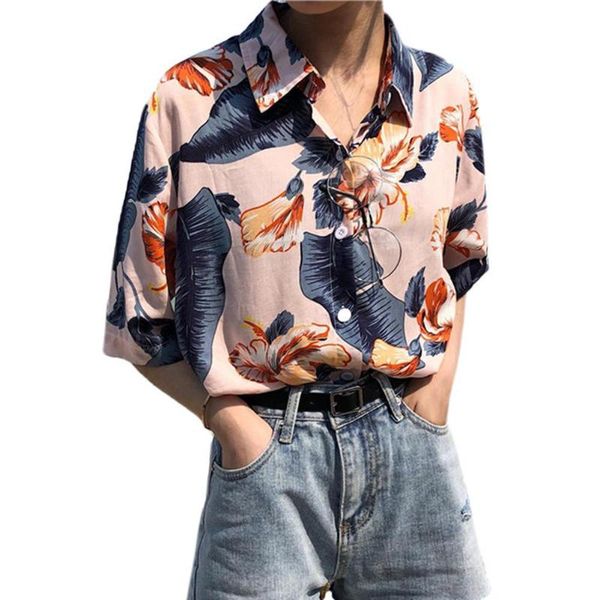 women's blouses & shirts women shirt summer flower leaf print short sleeves chiffon casual blouse clothing 2021, White
women's blouses & shirts women shirt summer flower leaf print short sleeves chiffon casual blouse clothing 2021, White