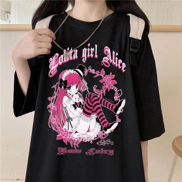 aesthetic camisas mujer t shirt kawaii gothic girl print black korean pop streetwear women chic casual tees, White
aesthetic camisas mujer t shirt kawaii gothic girl print black korean pop streetwear women chic casual tees, White