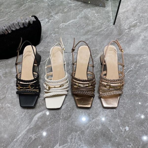 dress shoes women's pumps sandals metal decoration chunky heels weaves modern chain buckle strap genuine leather zapatos de mujerÂ, Black
dress shoes women's pumps sandals metal decoration chunky heels weaves modern chain buckle strap genuine leather zapatos de mujerÂ, Black