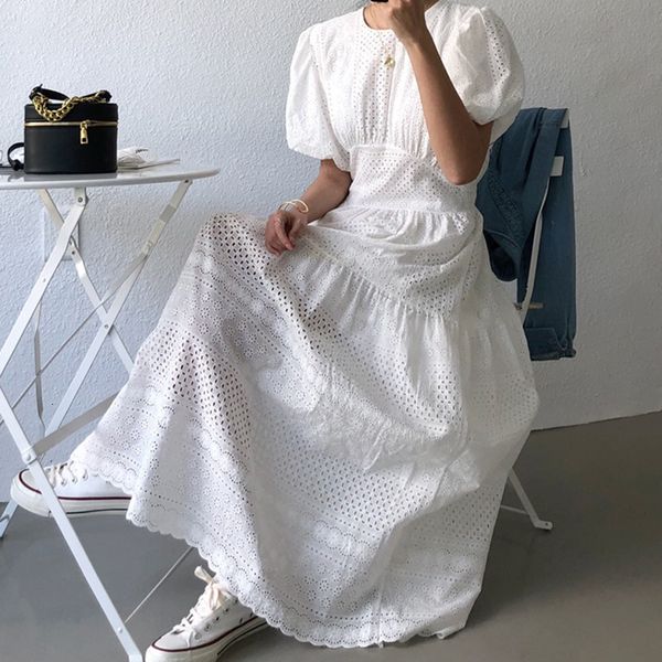 casual dresses korean chic elegant light ripe round neck jacquard lace hollow high waist large swing bubble sleeve fjq9, Black;gray
casual dresses korean chic elegant light ripe round neck jacquard lace hollow high waist large swing bubble sleeve fjq9, Black;gray