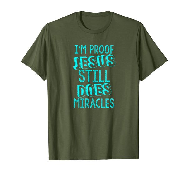 i'm proof jesus still does miracles second chances grace t-shirt, White;black