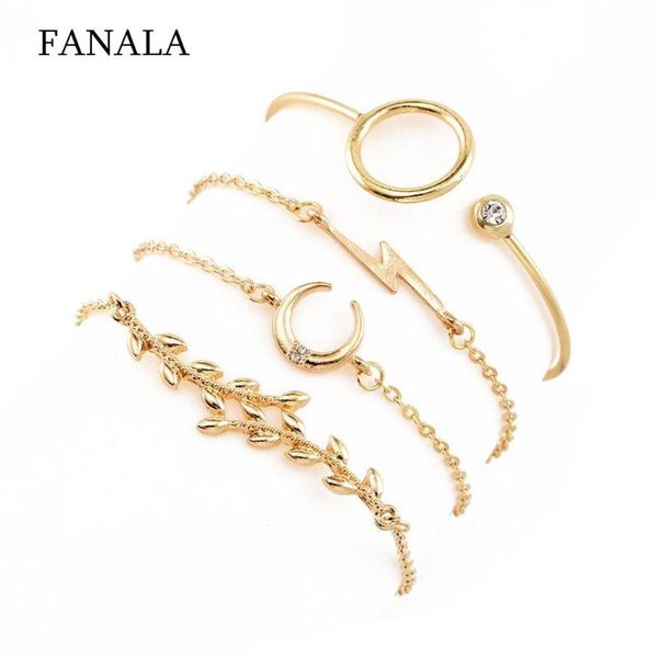 link, chain 4pcs women fashion knot leaf open casual, party lobster claw clasp geometry bracelets set, Black
link, chain 4pcs women fashion knot leaf open casual, party lobster claw clasp geometry bracelets set, Black