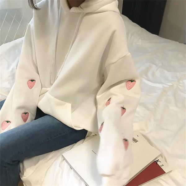 women's hoodies & sweatshirts loose casual strawberry lazy sweatshirt female korean japanese harajuku ulzzang vintage clothing for wome, Black
women's hoodies & sweatshirts loose casual strawberry lazy sweatshirt female korean japanese harajuku ulzzang vintage clothing for wome, Black