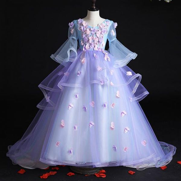 girl's dresses flower girl dress with train flared sleeves children's party classic ball gown v-neck prom formal comunion, Red;yellow
girl's dresses flower girl dress with train flared sleeves children's party classic ball gown v-neck prom formal comunion, Red;yellow