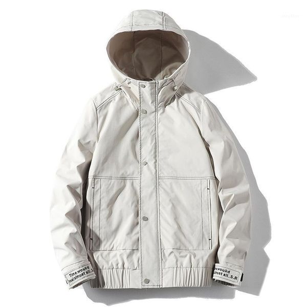 spring and autumn style korean trend hooded men's jacket solid color men jackets, Black;brown
spring and autumn style korean trend hooded men's jacket solid color men jackets, Black;brown