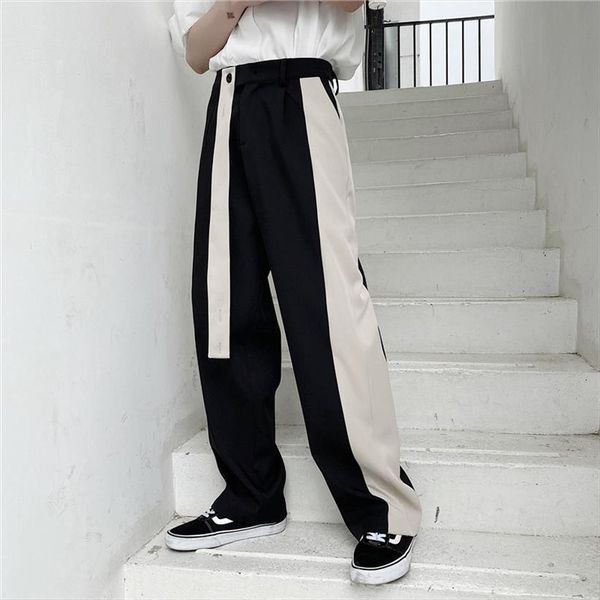 casual loose straight suit women pants male vintage fashion side splice long trousers japan korea style pant, Black
casual loose straight suit women pants male vintage fashion side splice long trousers japan korea style pant, Black