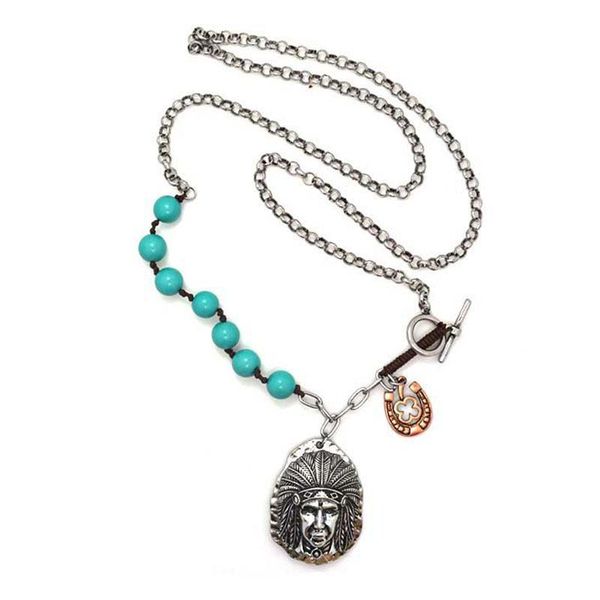 fashion vintage blue acrylic beaded chief head pendant necklaces for women long chain statement necklace party gift, Silver
fashion vintage blue acrylic beaded chief head pendant necklaces for women long chain statement necklace party gift, Silver