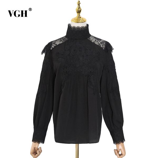 vgh white patchwork lace shirt for women stand collar long sleeve solid loose blouse female fashion new clothing 2010 autumn 210421
vgh white patchwork lace shirt for women stand collar long sleeve solid loose blouse female fashion new clothing 2010 autumn 210421