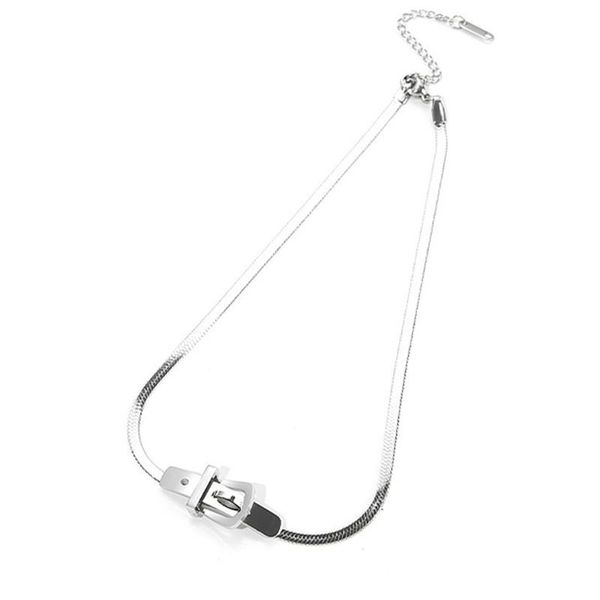 pendant necklaces potcet women's stainless steel belt titanium necklace geometric fashion hip hop personality party jewelry, Silver
pendant necklaces potcet women's stainless steel belt titanium necklace geometric fashion hip hop personality party jewelry, Silver