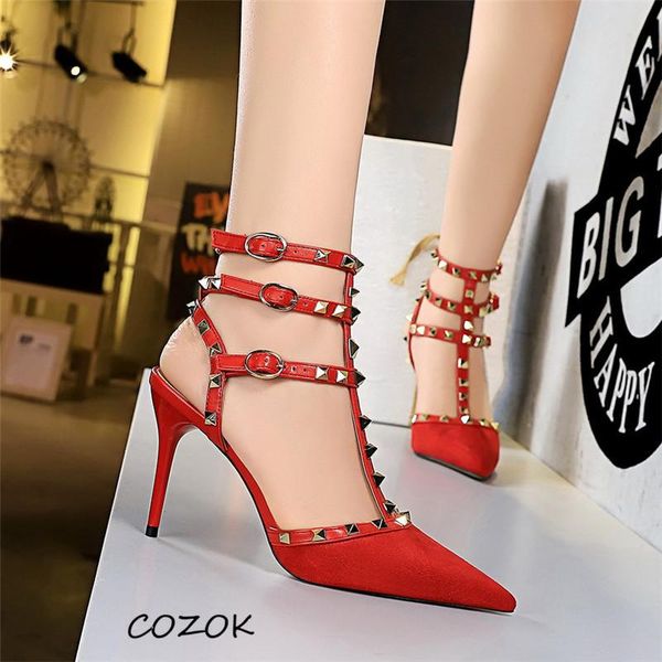 women sandals heels rivet casual fashion shoes for, Black