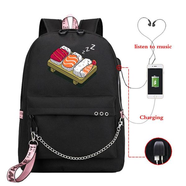 backpack student kawaii sushi print school teenager boy girl usb bag canvas middle junior high college backpacks bagpack
backpack student kawaii sushi print school teenager boy girl usb bag canvas middle junior high college backpacks bagpack