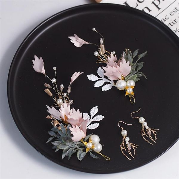 hair clips & barrettes spring of korean mori manual headdress earring set wedding style pography ornament for brides, Golden;silver
hair clips & barrettes spring of korean mori manual headdress earring set wedding style pography ornament for brides, Golden;silver