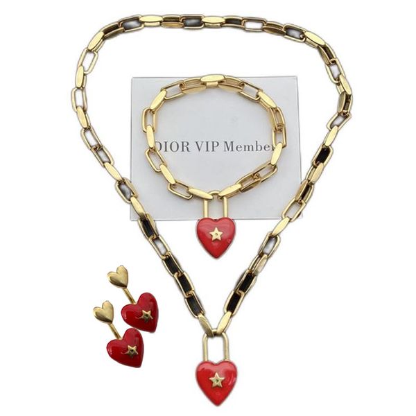 designer necklace stainless steel letter 18k red heart pentagram necklaces bracelet mens and women party lovers gift jewelry dio bracelet io, Silver
designer necklace stainless steel letter 18k red heart pentagram necklaces bracelet mens and women party lovers gift jewelry dio bracelet io, Silver