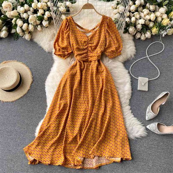 fashion women chiffon printing short sleeve pleated v-neck a-line dress lady clothes korean vintage vestidos r374 210527, Black;gray
fashion women chiffon printing short sleeve pleated v-neck a-line dress lady clothes korean vintage vestidos r374 210527, Black;gray