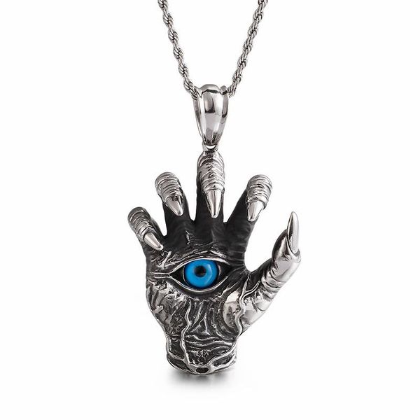 pendant necklaces punk stainless steel skull hand necklace for men heavy giant ghost claw charm chain choker homme gothic jewelry, Silver
pendant necklaces punk stainless steel skull hand necklace for men heavy giant ghost claw charm chain choker homme gothic jewelry, Silver