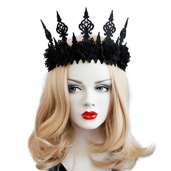 lady queen head wreath vintage gothic black crown roses tiara headband halloween party masquerade cosplay accessory1
lady queen head wreath vintage gothic black crown roses tiara headband halloween party masquerade cosplay accessory1