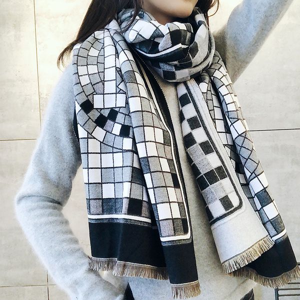 autumn winter women shawls new european and american style scarf imitation cashmere scarfs conditioned room with thick warm tassel scarf who, Blue;gray
autumn winter women shawls new european and american style scarf imitation cashmere scarfs conditioned room with thick warm tassel scarf who, Blue;gray