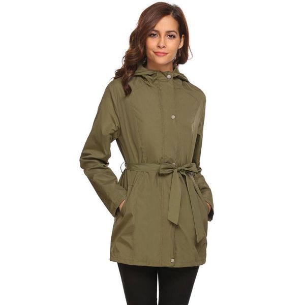 women's trench coats women waterproof hooded coat long sleeve solid casual belted rain jacket sport pocket yes spring autumn, Tan;black
women's trench coats women waterproof hooded coat long sleeve solid casual belted rain jacket sport pocket yes spring autumn, Tan;black