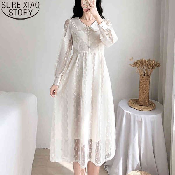 plus size s-4xl sweet doll collar long dresses women french chiffon lace dress high waist vestido midi elegante 13017 210417, Black;gray
plus size s-4xl sweet doll collar long dresses women french chiffon lace dress high waist vestido midi elegante 13017 210417, Black;gray