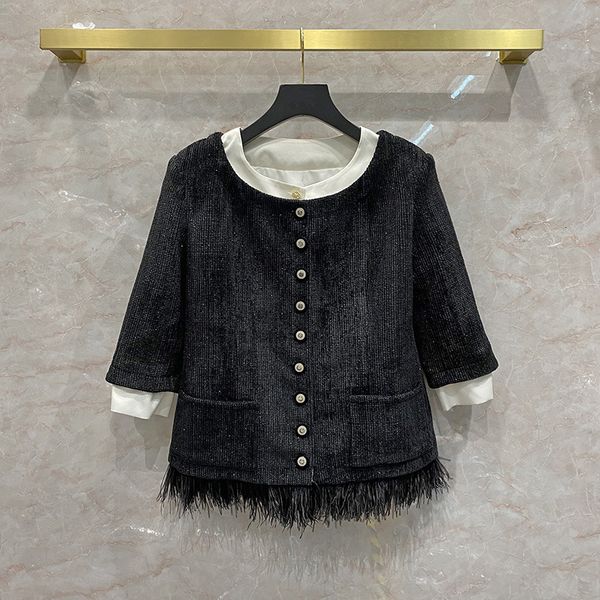 skirts arrival female high-quality designer veet spring jacket fringe elegant girly style the-neck jackets c623, Black
skirts arrival female high-quality designer veet spring jacket fringe elegant girly style the-neck jackets c623, Black