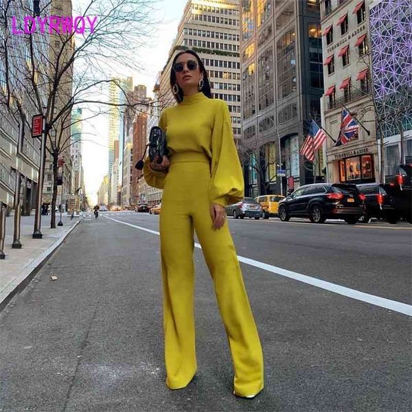 european american autumn and winter women's style long-sleeved high-necked halter fashion casual jumpsuit 210416, White;black
european american autumn and winter women's style long-sleeved high-necked halter fashion casual jumpsuit 210416, White;black