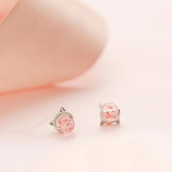 stud sweet style sliver cat earrings pink strawberry quartz women simple anti allergic girls gift, Golden;silver
stud sweet style sliver cat earrings pink strawberry quartz women simple anti allergic girls gift, Golden;silver