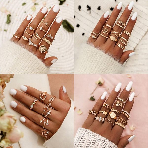 cluster rings modyle vintage punk gold silver color crystal ring set for women fashion retro antique finger party jewelry gifts, Golden;silver
cluster rings modyle vintage punk gold silver color crystal ring set for women fashion retro antique finger party jewelry gifts, Golden;silver