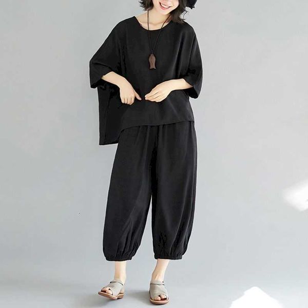 women's t-shirt summer suits plus size suit fashionable slimming belly reducing age oversized tshirt casual trousers two piece set, White
women's t-shirt summer suits plus size suit fashionable slimming belly reducing age oversized tshirt casual trousers two piece set, White