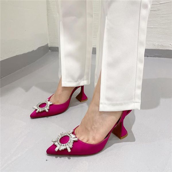 dress shoes 2021 star models ladies sandals elegant pointed toe slingback summer office fashion high heel women, Black
dress shoes 2021 star models ladies sandals elegant pointed toe slingback summer office fashion high heel women, Black