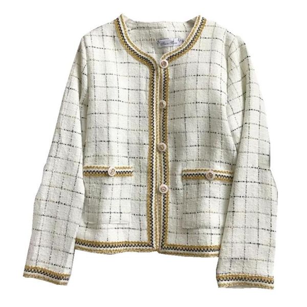 women's jackets 2021 autumn and winter fashion slim ladies short small fragrant tweed jacket wild was thin outwear s1241, Black;brown
women's jackets 2021 autumn and winter fashion slim ladies short small fragrant tweed jacket wild was thin outwear s1241, Black;brown