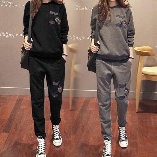 women's two piece pants women sportswear tracksuits spring 2021 autumn winter casual red gray plus velvet thick sweatshirt sets female, White
women's two piece pants women sportswear tracksuits spring 2021 autumn winter casual red gray plus velvet thick sweatshirt sets female, White
