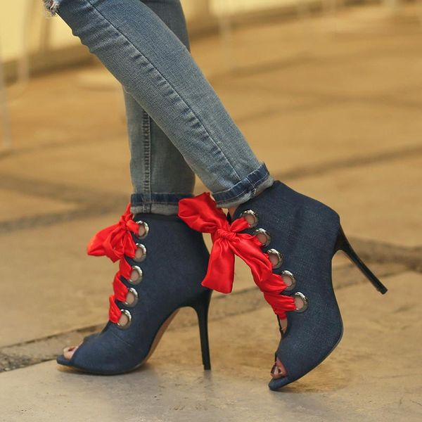 summer gladiator heels women peep toe denim blue black cross tie lacing thin high heel pumps ladies shoes plus size dress
summer gladiator heels women peep toe denim blue black cross tie lacing thin high heel pumps ladies shoes plus size dress