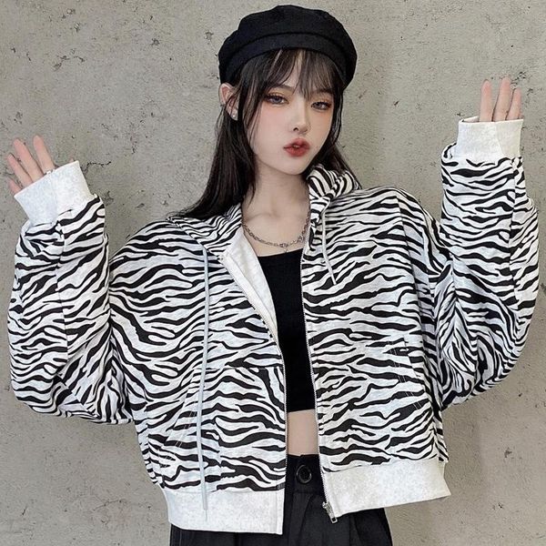 women's hoodies & sweatshirts hooded zebra pattern clothing oversize long sleeve casual coats spring autumn ladies vetement femme ins, Black
women's hoodies & sweatshirts hooded zebra pattern clothing oversize long sleeve casual coats spring autumn ladies vetement femme ins, Black