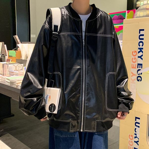 men's leather & faux jackets with artificial leather, plus size, 5xl, autumn, solid color, baseball collar, men's casual jacket, m, Black
men's leather & faux jackets with artificial leather, plus size, 5xl, autumn, solid color, baseball collar, men's casual jacket, m, Black