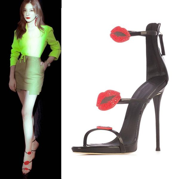 platform summer shoes ladies pumps stiletto sandalias mujer tacon european rhinestone lips high heel sandals women, Black
platform summer shoes ladies pumps stiletto sandalias mujer tacon european rhinestone lips high heel sandals women, Black